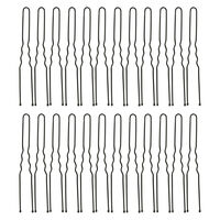 24 Épingles ondulées longues noir