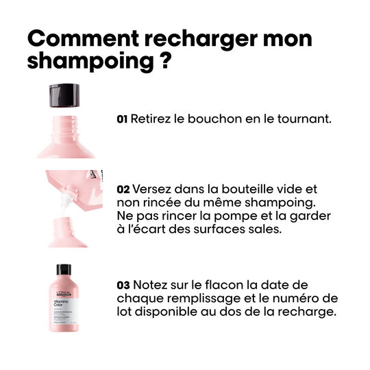 Shampooing cheveux colorés Vitamino Color recharge 500ml