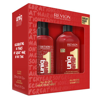 Duopack shampooing et spray 10 en 1 Uniq One shampooing 230ml + spray 150ml