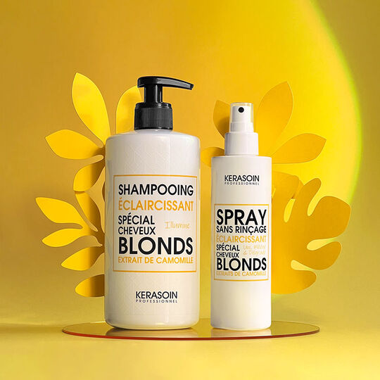 Shampooing éclaircissant spécial cheveux blonds