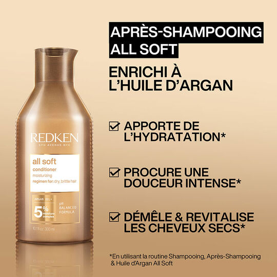 Conditioner hydratant pour cheveux secs et sensibilisés All Soft