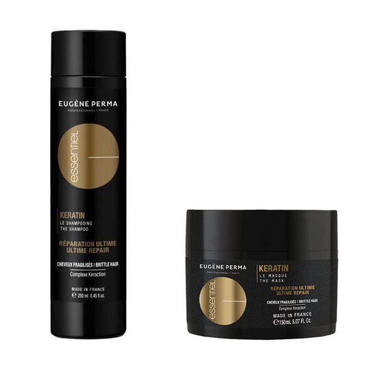 Rituel r&eacute;parateur shampooing et masque Essentiel Keratin shampooing 250ml + masque 150ml