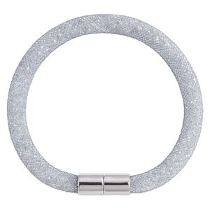 Bracelet strass filet gris