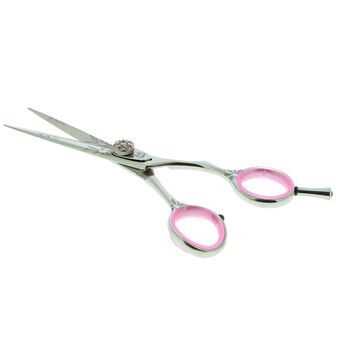 Ciseaux de coupe fleur diamant rose 5.5