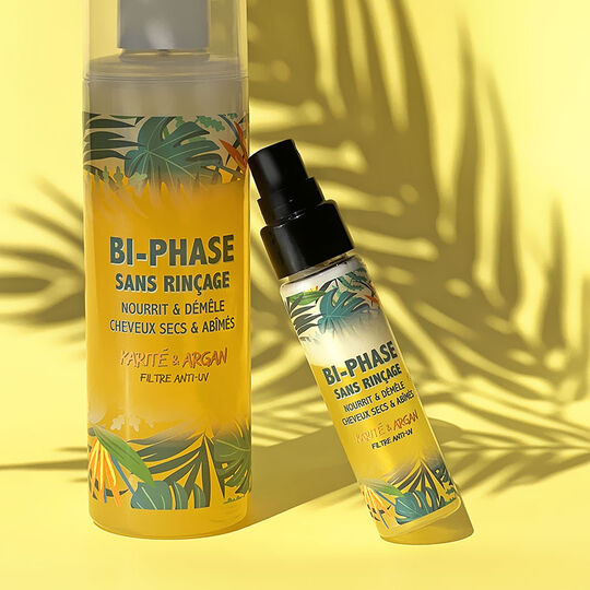 D&eacute;m&ecirc;lant bi-phase &agrave; l'argan et au karit&eacute; 200ml