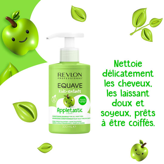 Duo shampooing & d&eacute;m&ecirc;lant enfant Equave Kids applestastic