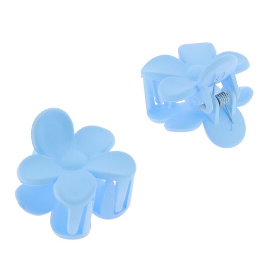 2 Petites pinces &agrave; fleurs bleue