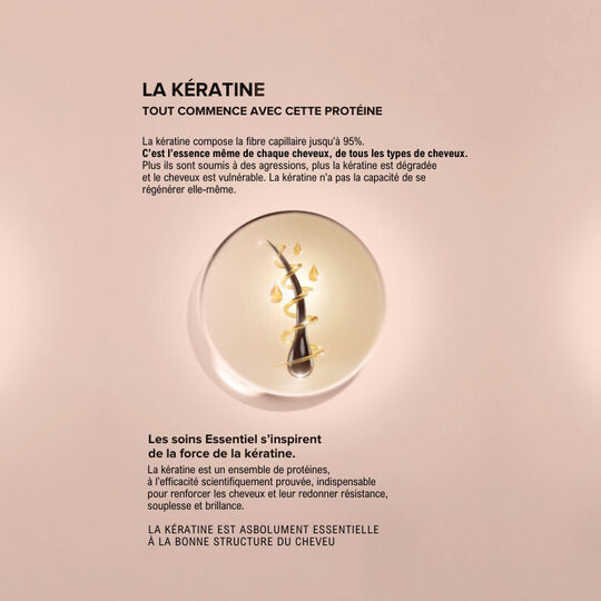 Rituel cheveux color&eacute;s shampooing et masque Essentiel Keratin Color