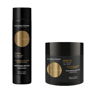 Rituel réparateur shampooing et masque Essentiel Keratin shampooing 250ml + masque 500ml,  Rituel réparateur shampooing et masque Essentiel Keratin shampooing 250ml + masque 500ml