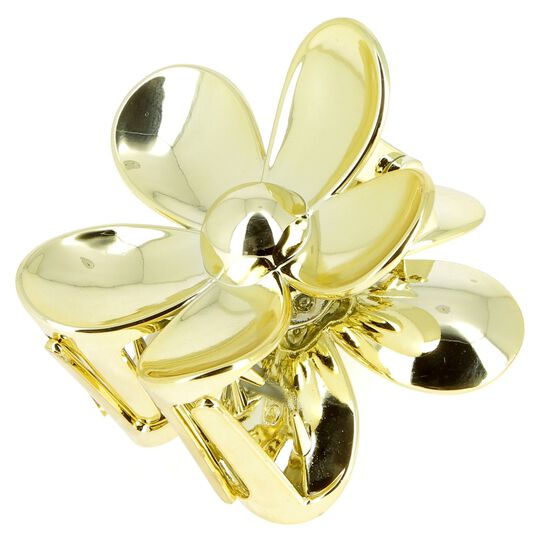 Pince croco fleur dorée