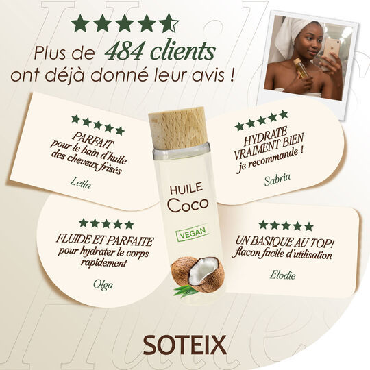 Huile de coco non parfum&eacute;e