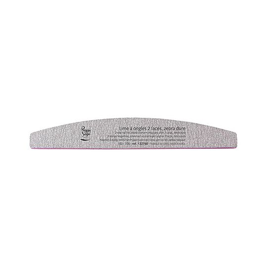 Lime &agrave; ongles 2 faces lavable demi-lune 100/100 zebra, pour ongles artificiels