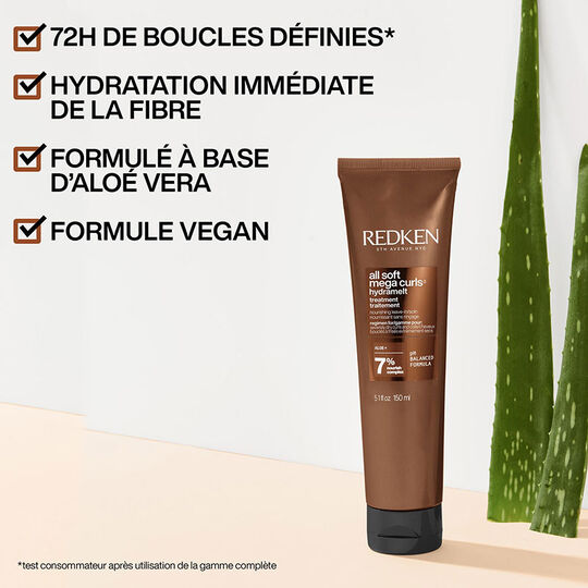 Soin sans rin&ccedil;age Hydramelt cheveux boucl&eacute;s &agrave; cr&eacute;pus All Soft Mega Curls