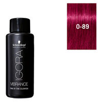 Coloration demi-permanente Igora Vibrance 0-89 booster rouge violet