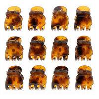 Mini pinces croco marrons 1,5cm