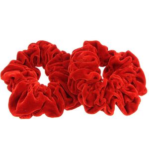 2 Chouchous velours XXL rouge