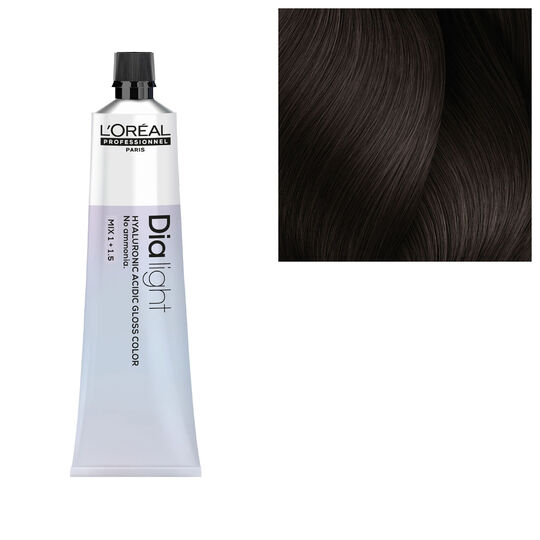 Coloration ton sur ton Dia light Hyaluronic 5.12 ch&acirc;tain clair cendr&eacute; iris&eacute;