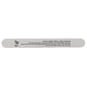 Lime &agrave; ongles 2 faces lavable 240/240 zebra, pour ongles artificiels