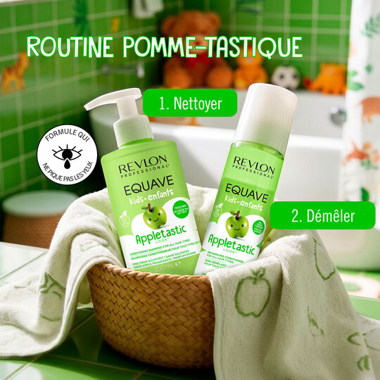 Duo shampooing & d&eacute;m&ecirc;lant enfant Equave Kids applestastic