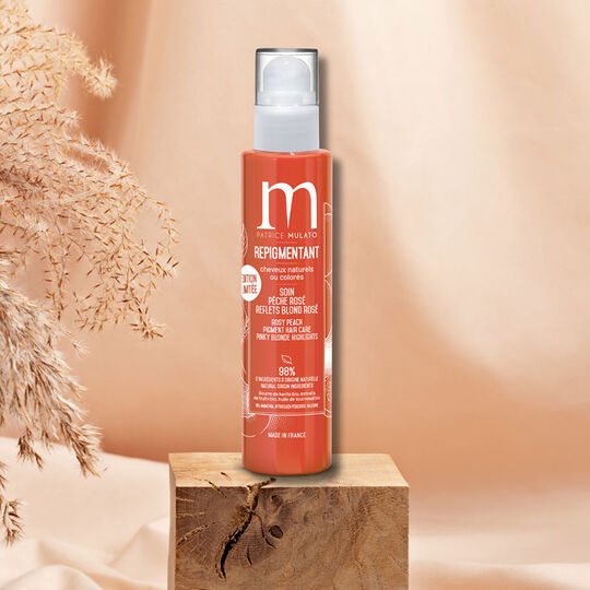 Soin repigmentant cheveux naturels ou colorés pêche rosé