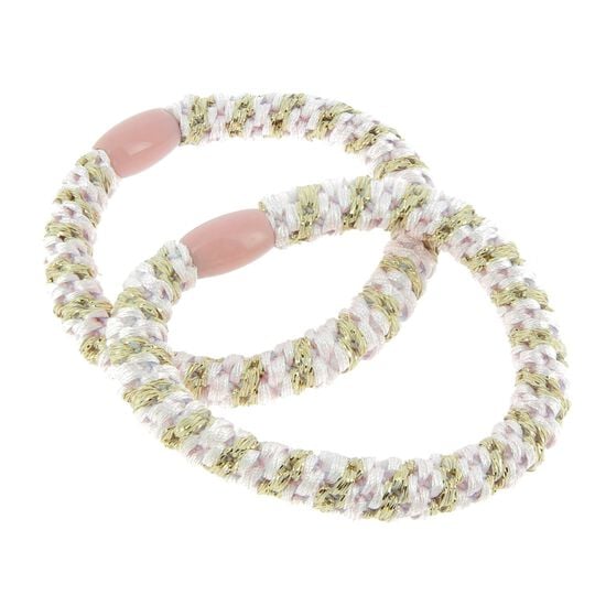 &Eacute;lastiques tiss&eacute;s sans m&eacute;tal dor&eacute; rose