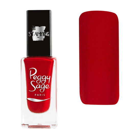 Vernis à ongles stamping Peggy sage rouge
