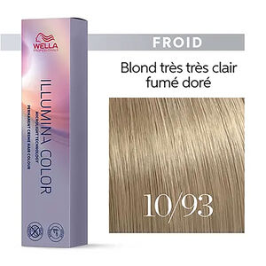 Illumina color 10/93 blond super clair fumé doré