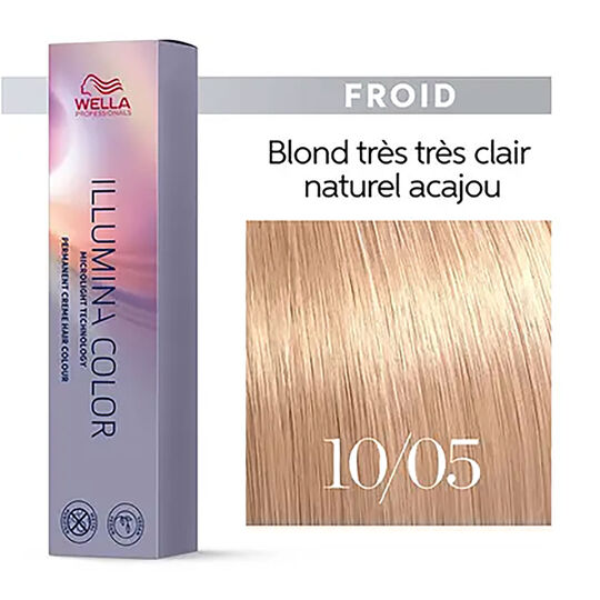 Illumina color 10/05 blond tr&egrave;s tr&egrave;s clair naturel acajou