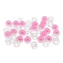 roses et transparentes &agrave; paillettes roses