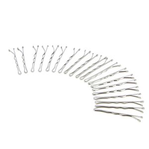 Pince guiche ondul&eacute;e 4cm argent&eacute;es