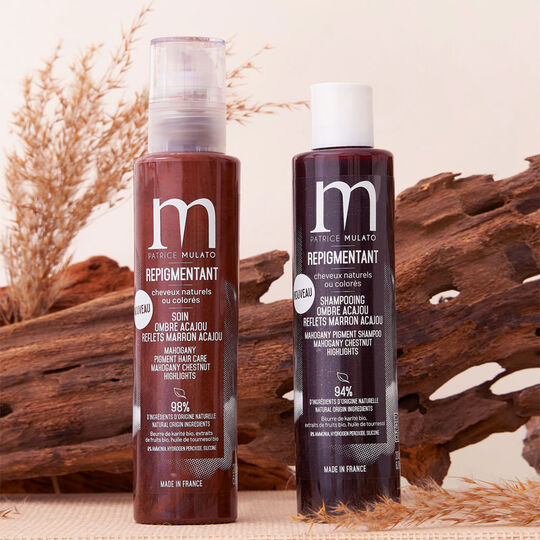 Soin repigmentant cheveux naturels ou color&eacute;s ombre acajou