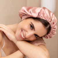 Charlotte en satin rose blush et rose gold