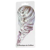 Anneaux m&eacute;tal pour tresses perle