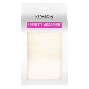 Serviette microfibre blanc cr&egrave;me