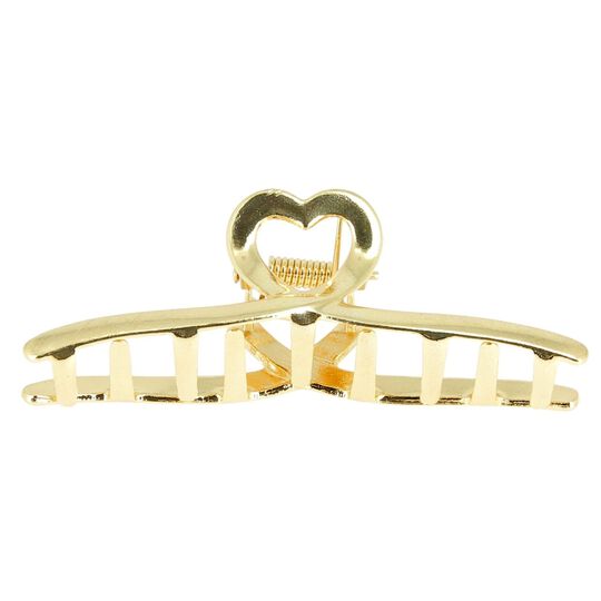 Pince croco coeur dor&eacute;