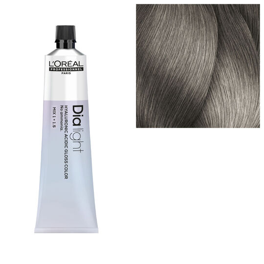 Coloration ton sur ton Dia light Hyaluronic 8.1 blond clair cendr&eacute;