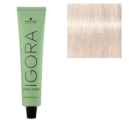 Coloration Igora Zero Amm 10-19 blond tr&egrave;s tr&egrave;s clair cendr&eacute; violet