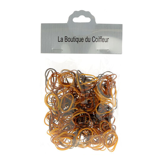 Mini &eacute;lastiques silicone marrons