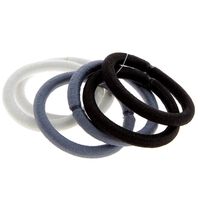 Elastiques sans metal X 6 noir, blanc et gris