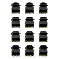Mini pinces croco noires 1 cm,  Mini pinces croco noires 1 cm