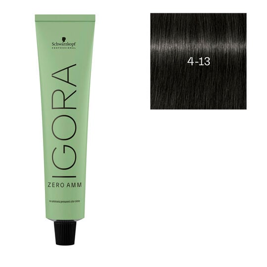 Coloration Igora Zero Amm 4-13 ch&acirc;tain cendr&eacute; mat