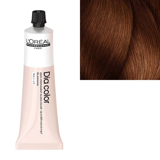 Coloration ton sur ton Dia Color 6.45 blond fonc&eacute; cuivr&eacute; acajou
