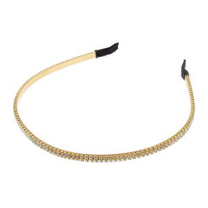 Serre-tête fin à strass doré,  Serre-tête fin à strass doré