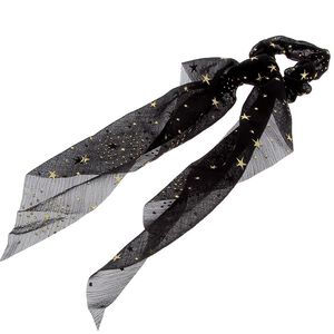 Chouchou foulard &eacute;toil&eacute; noir