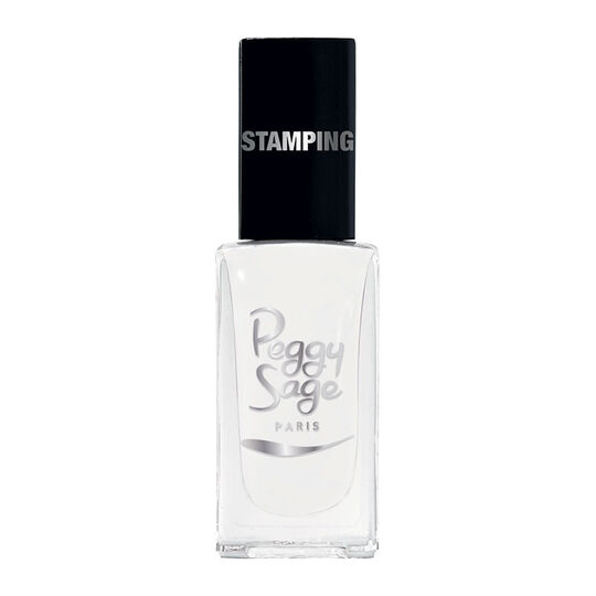Vernis &agrave; ongles stamping Peggy sage blanc