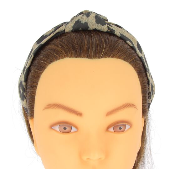 Serre-t&ecirc;te avec noeud l&eacute;opard