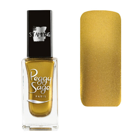 Vernis à ongles stamping Peggy sage gold,  Vernis à ongles stamping Peggy sage gold