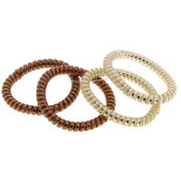Elastiques scoubidou fins bronze et dor&eacute;