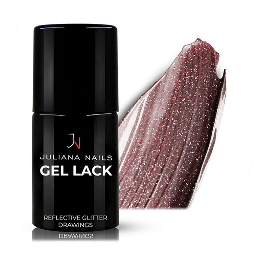 Vernis semi-permanent Gel Lack glitter drawings
