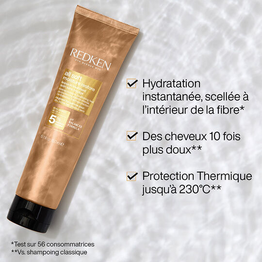 Soin sans rinçage hydratant cheveux secs All Soft Moisture Restore